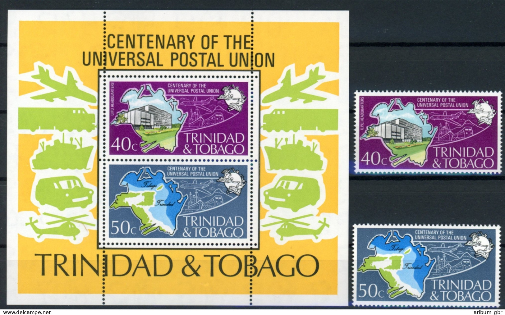 Trinidad & Tobago 328-329 + Bl 12 Postfrisch UPU #HO818 - Trinidad & Tobago (1962-...)