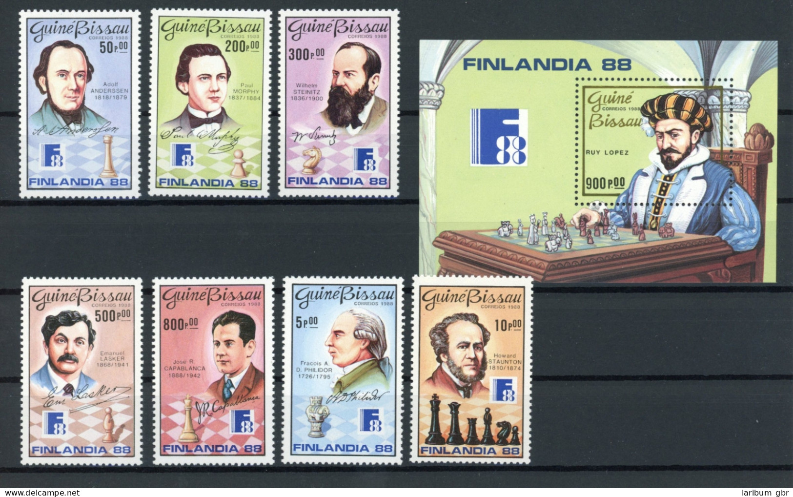 Guinea Bissau 974,80 & Block 274 Postfrisch Schach #GI728 - Guinée-Bissau