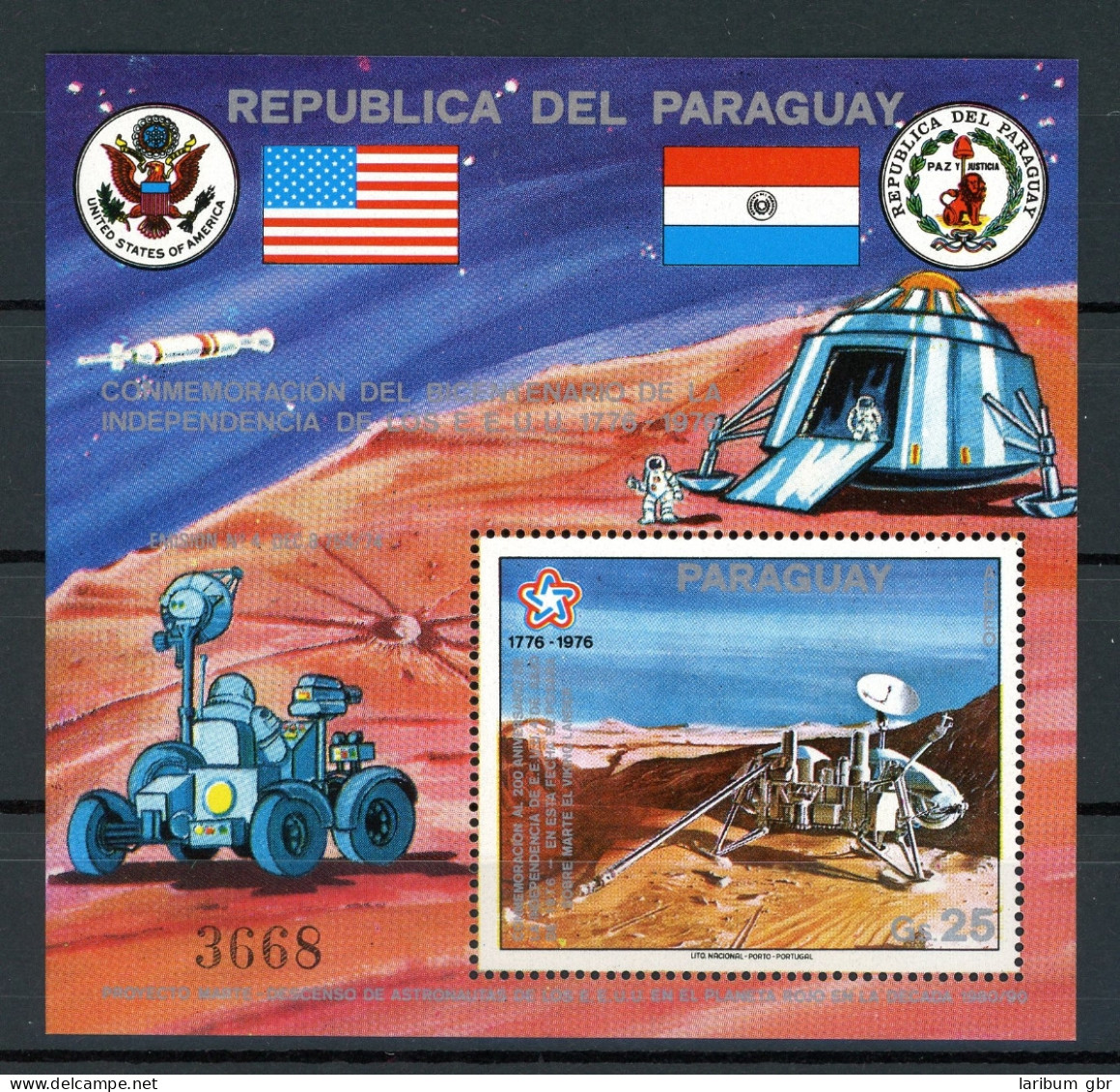 Paraguay Block 282 Postfrisch Viking-Programm #GE741 - Paraguay