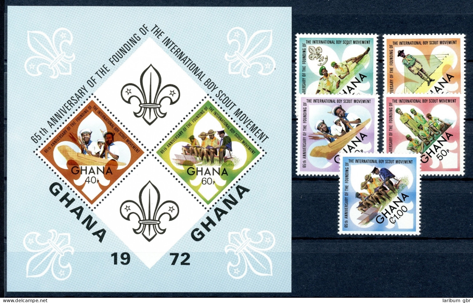 Ghana 479-483 A + Block 47 Postfrisch Pfadfinder #HO401 - Ghana (1957-...)