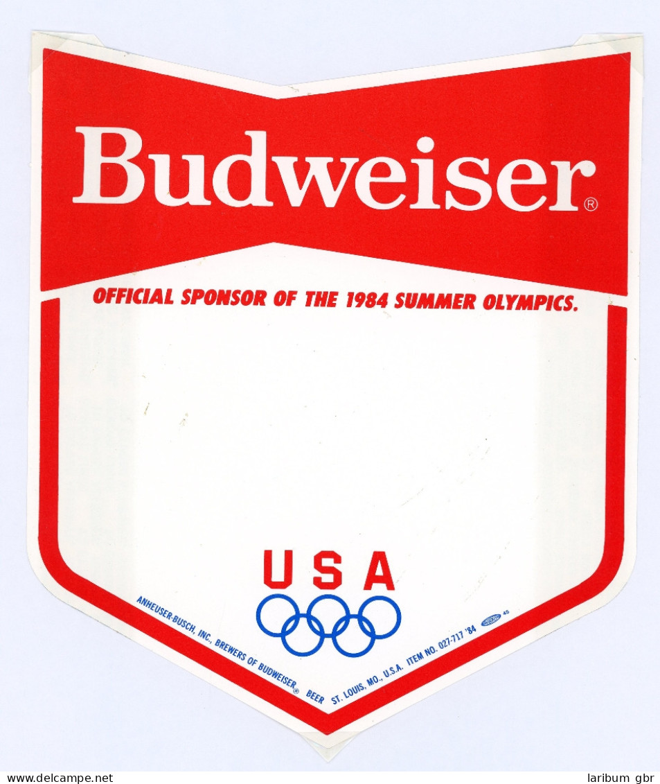 Olymp. Spiele Los Angeles 1984 Budweiser Sponsoren-Aufkleber #JG524 - Sonstige & Ohne Zuordnung