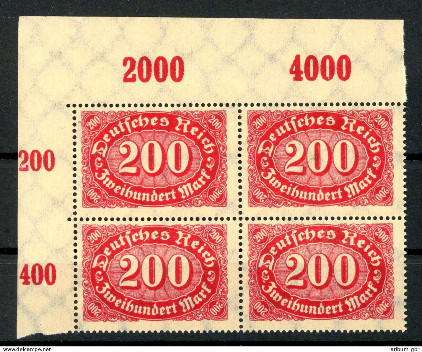 Deutsches Reich 4er Block Eckranf Ol 248 C Postfrisch Geprüft #HX135 - Other & Unclassified