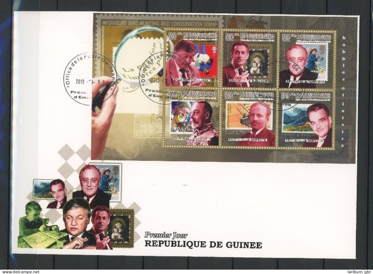 Guinea Kleinbogen 7536-41 Schach Ersttagesbrief/FDC #JW766 - República De Guinea (1958-...)