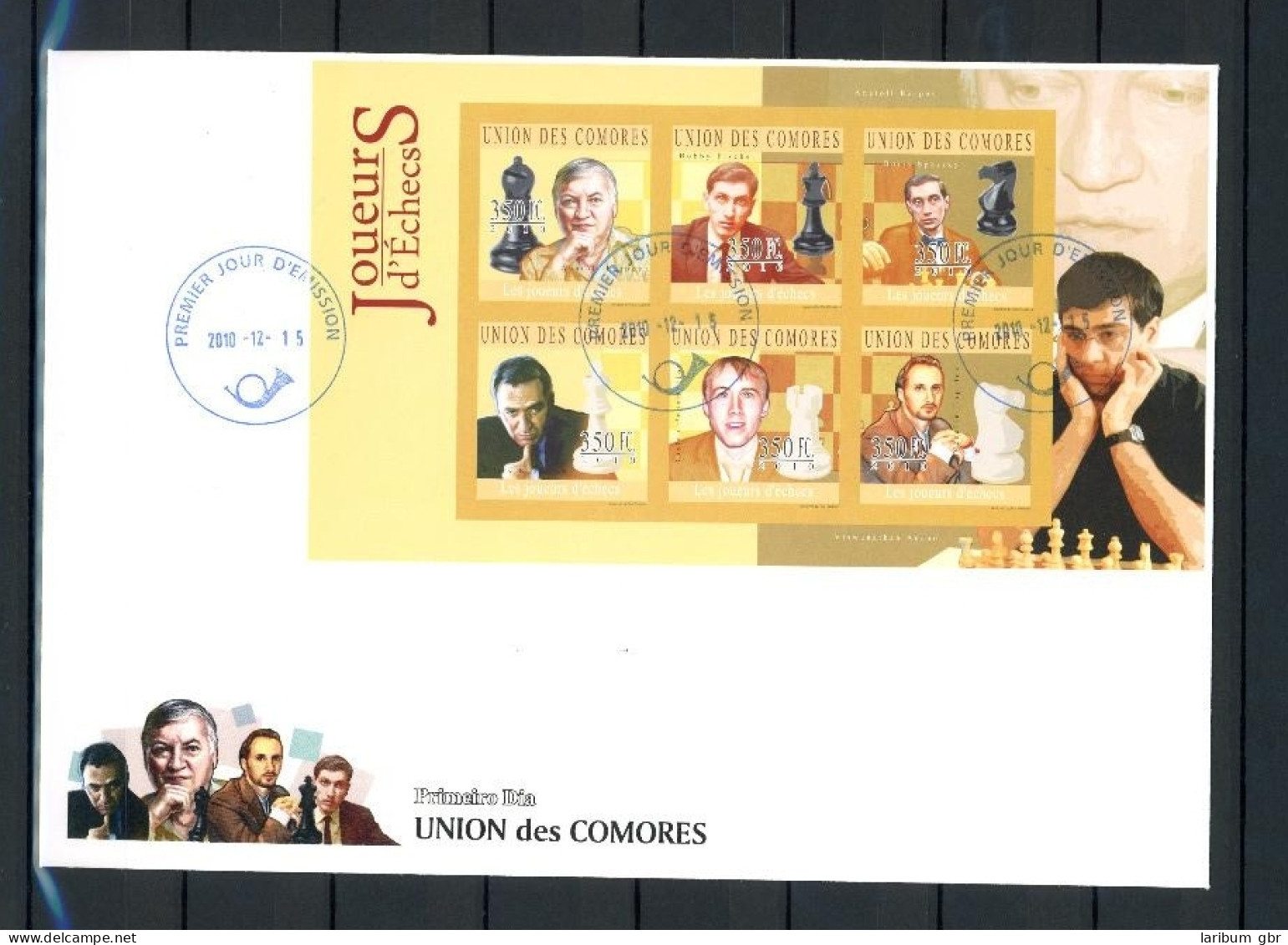 Komoren Kleinbogen 2796-2801 B Schach Ersttagesbrief/FDC #JW767 - Comoros