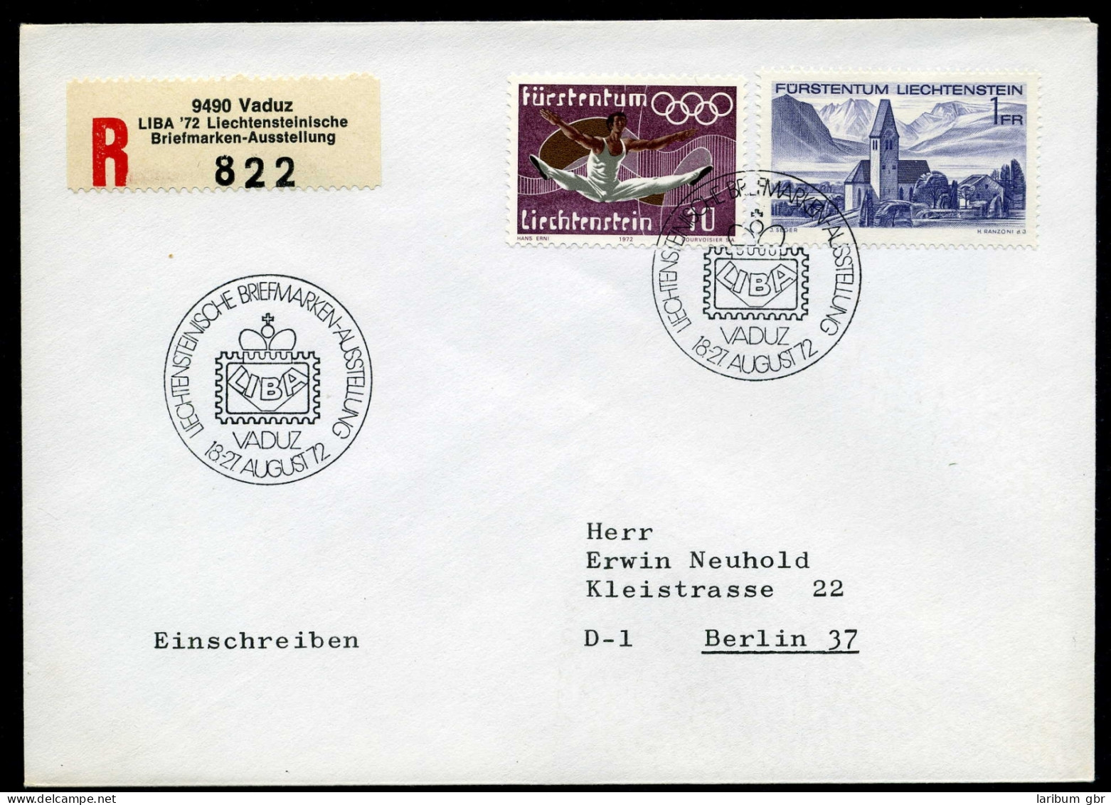 Liechtenstein 565 R-Brief, Portogerecht Mischfrankatur #IA079 - Altri & Non Classificati