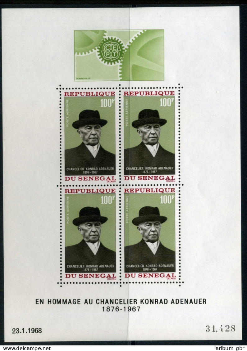 Senegal Block 4 Postfrisch Adenauer #IA101 - Senegal (1960-...)