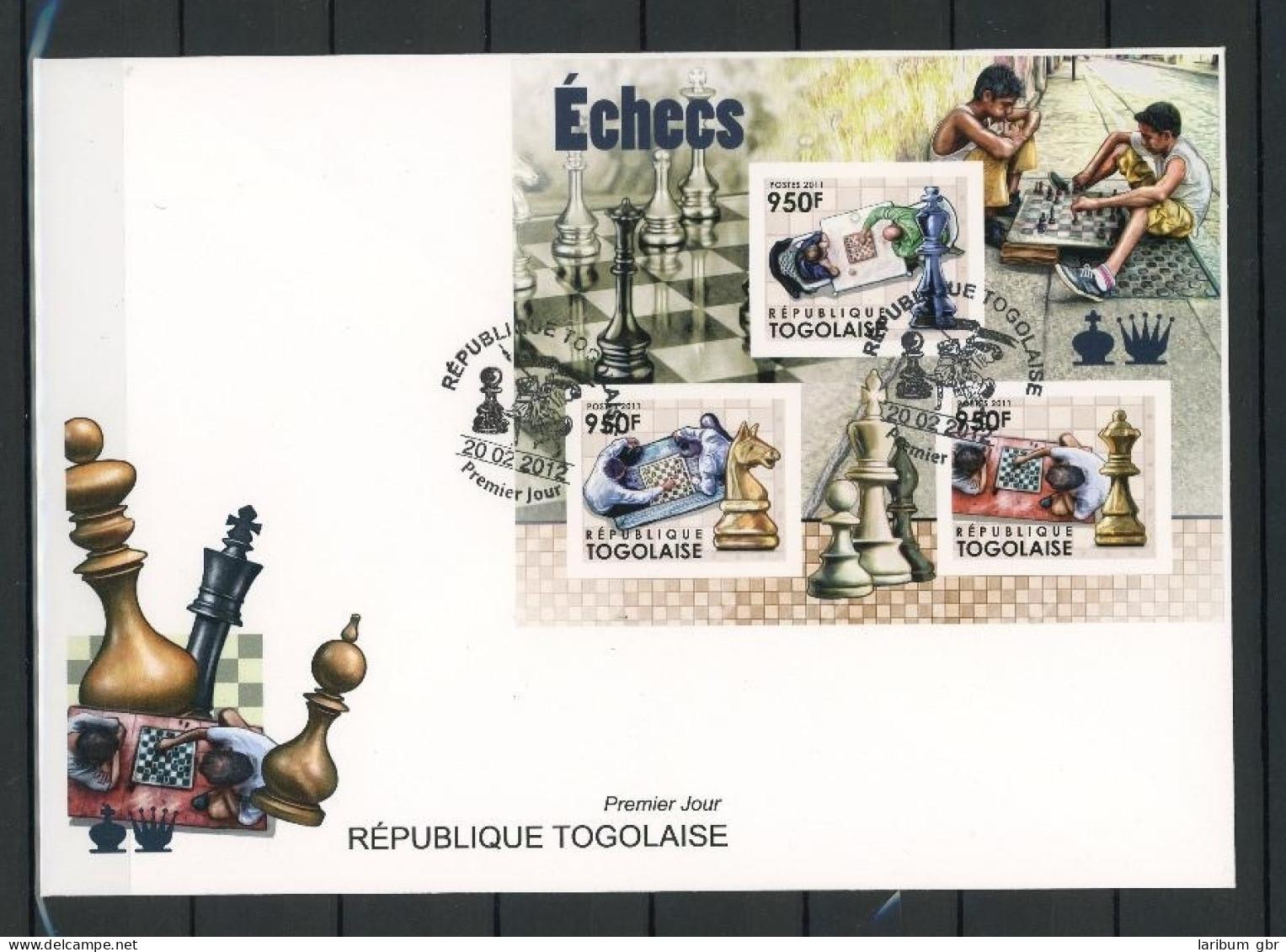 Togo Kleinbogen 4357-4359 B Schach Ersttagesbrief/FDC #JW787 - Togo (1960-...)