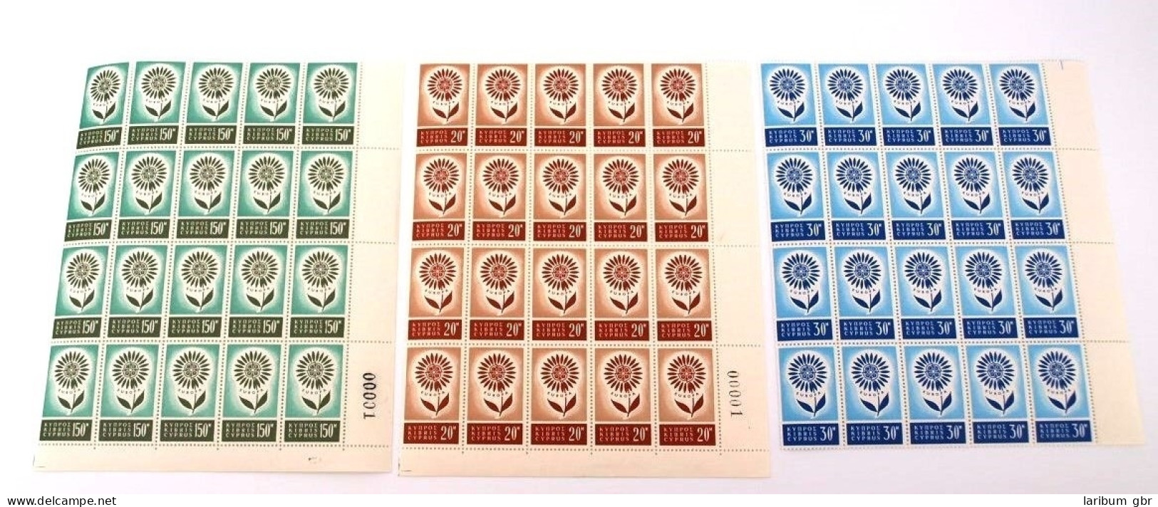 Zypern 20er Bogenteile 240-242 Postfrisch Cept 1964 #HX416 - Used Stamps