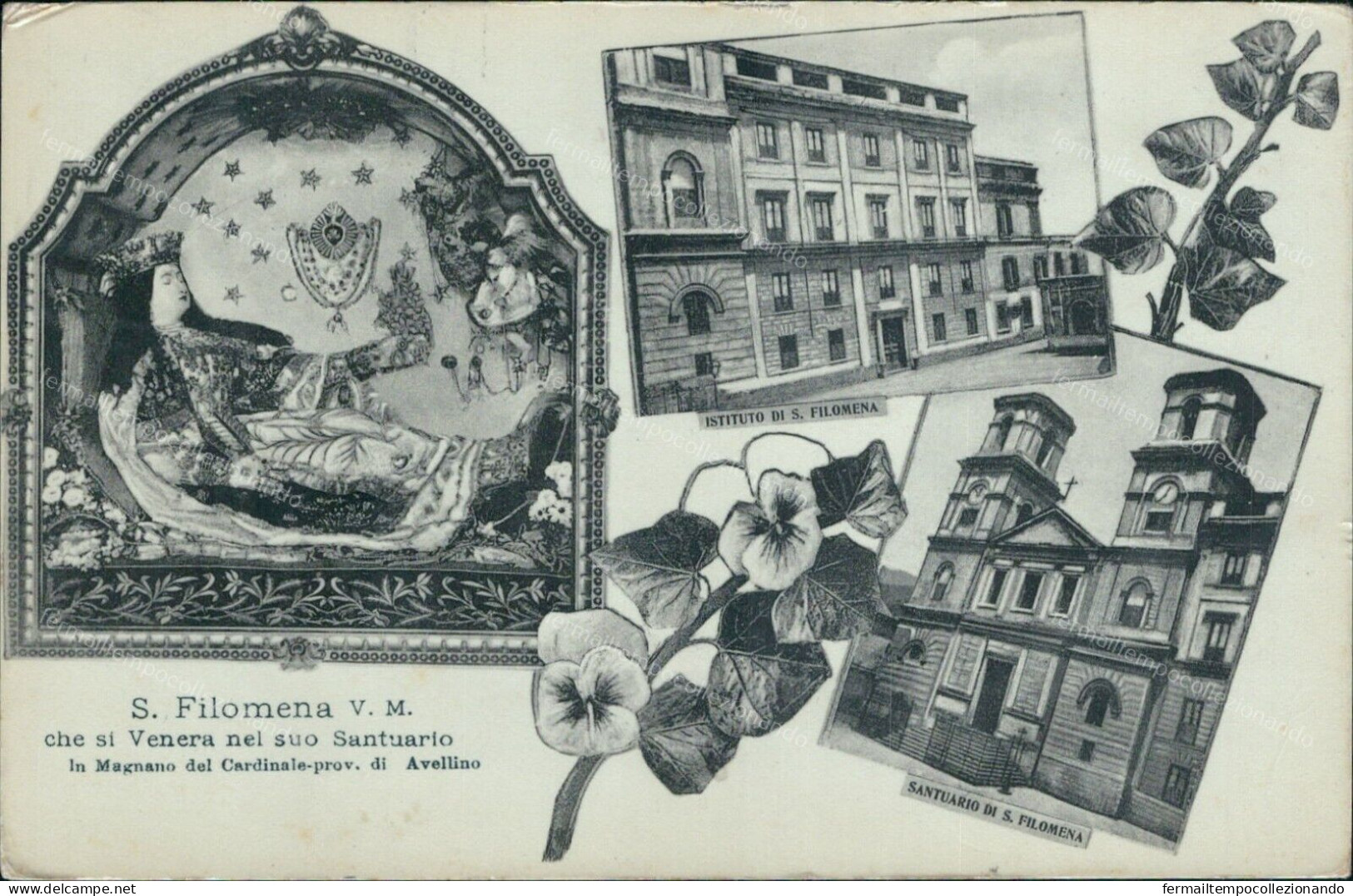 Cs331 Cartolina Mugnano Del Cardinale S.filomena Avellino Campania 1914 - Avellino