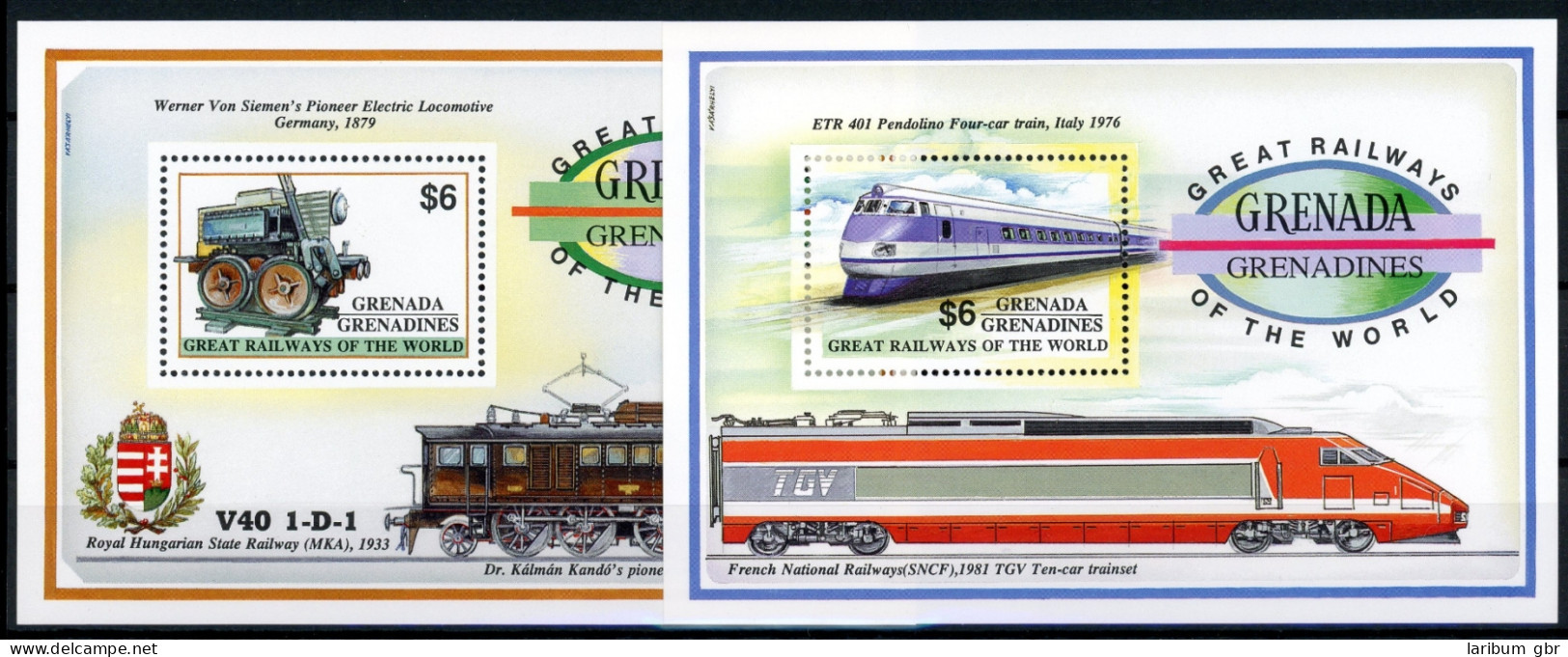 Grenada/ Grenadinen Block 233-234 Postfrisch Eisenbahn #IV410 - Grenada (1974-...)