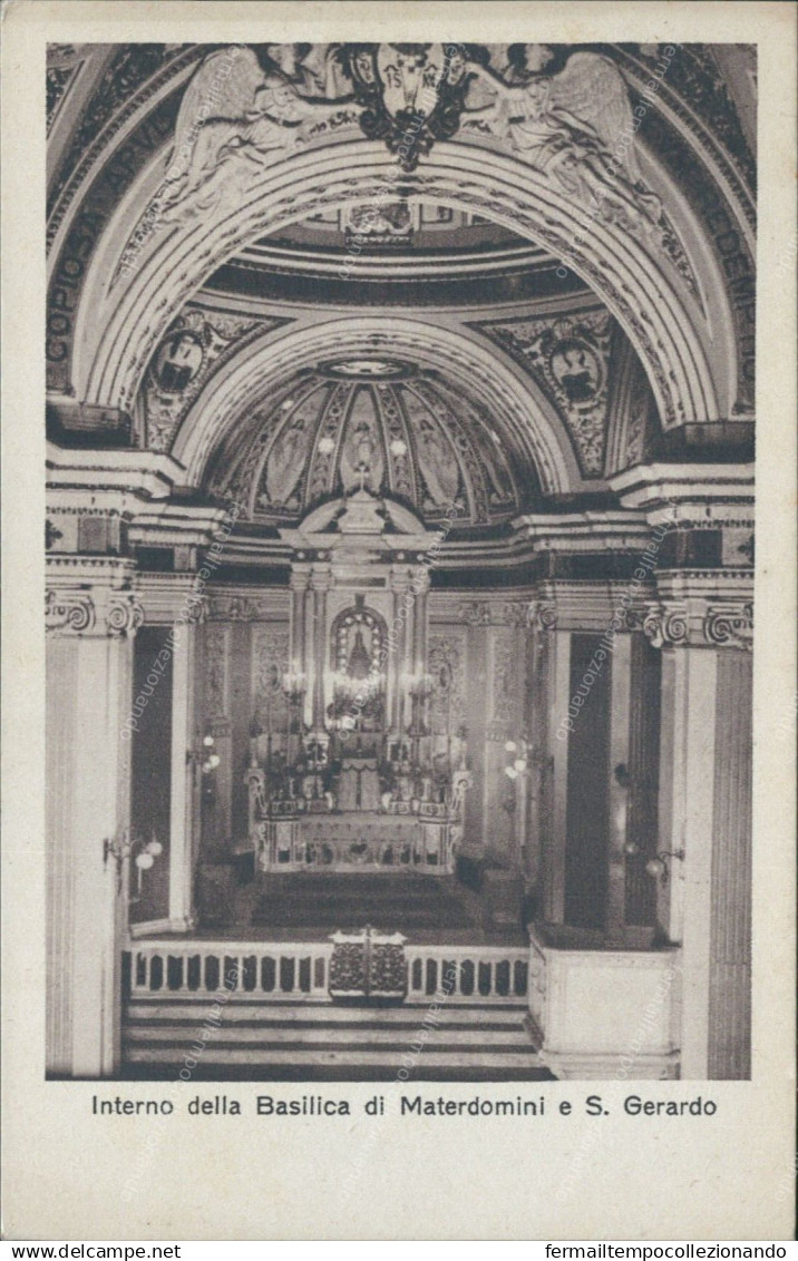 Cs351 Cartolina Interno Della Basilica Di S.gerardo Avellino Campania 1933 - Avellino