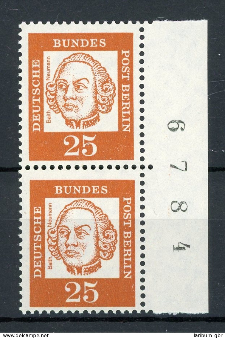 Berlin Senkr. Paar 205 Postfrisch Bogenzählnummer #IT999 - Unused Stamps