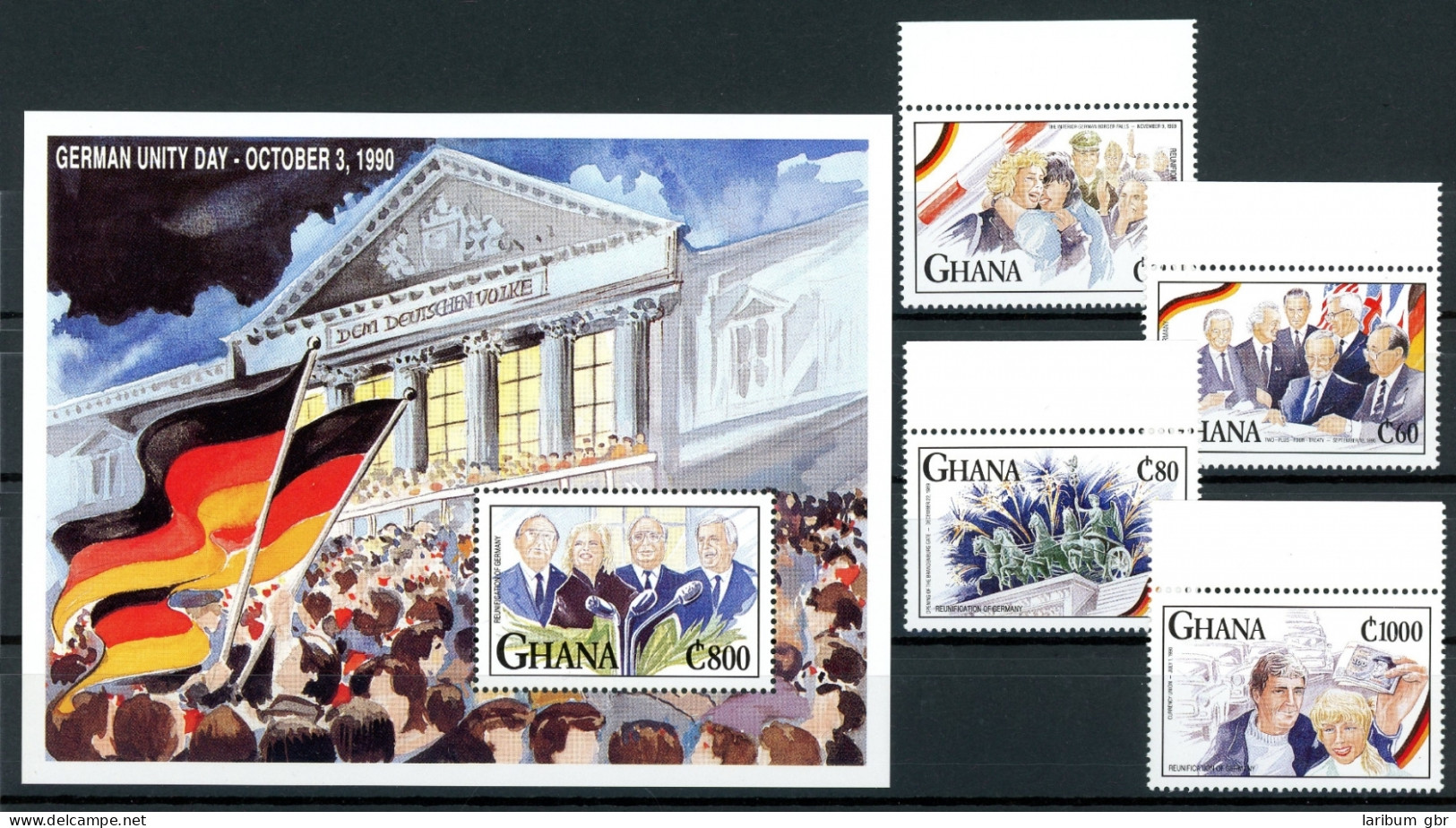 Ghana 1641-1644 + Block 190 Postfrisch Mauerfall #IU664 - Gambie (1965-...)