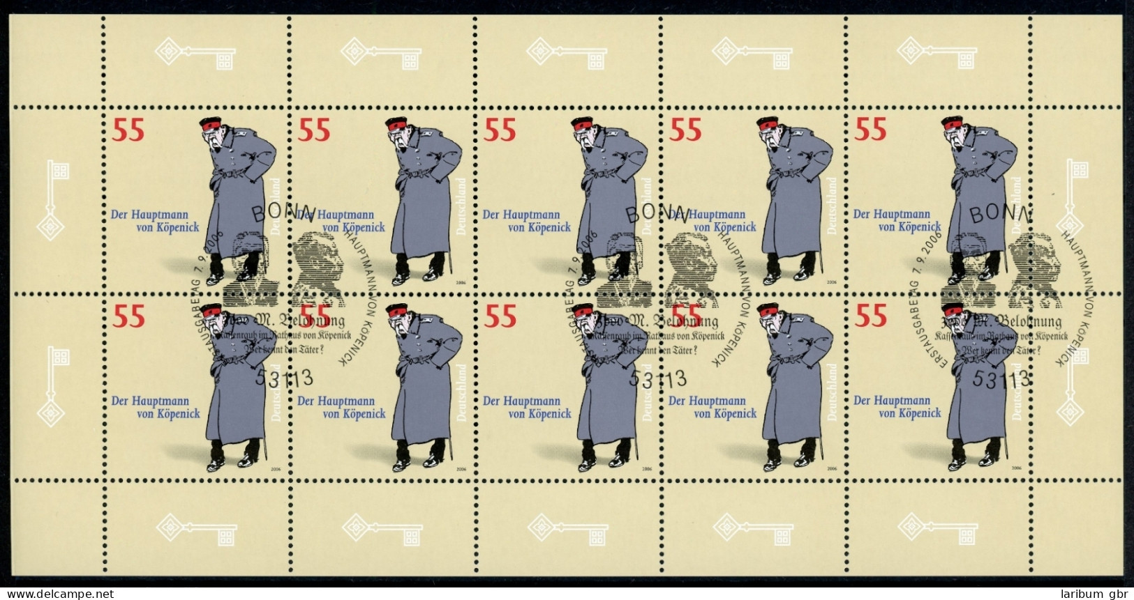 Bund Zehnerbogen 2559 Bonn Ersttagssonderstempel #IS971 - Autres & Non Classés