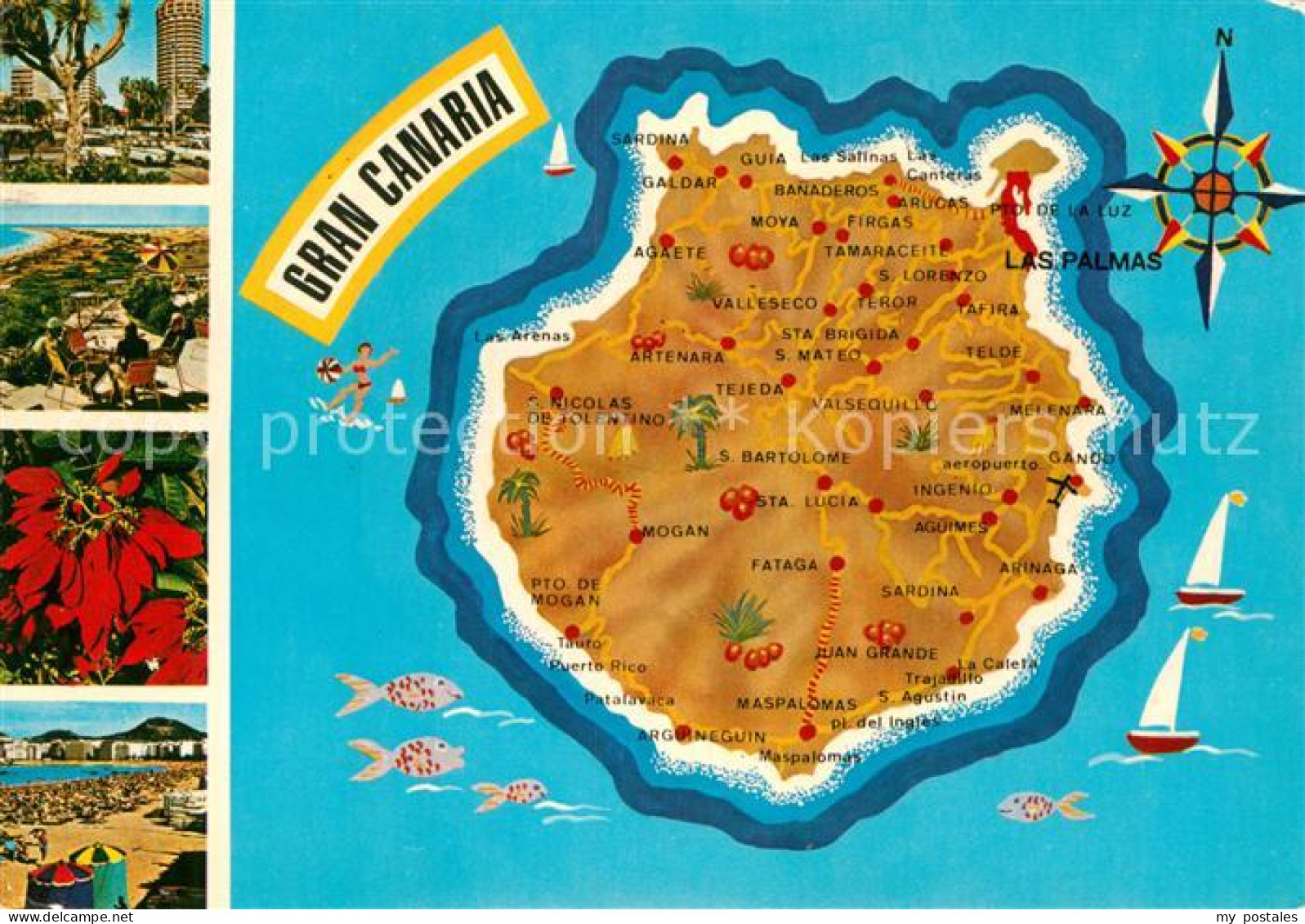 72959511 Gran Canaria Lageplan Spanien - Autres & Non Classés