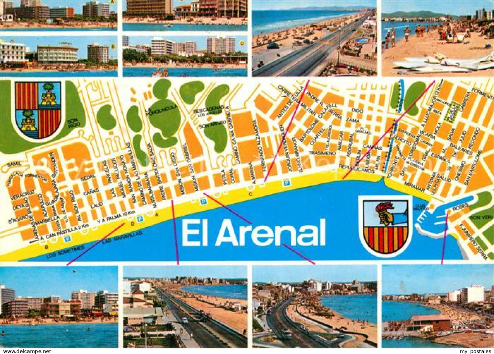 72959509 El Arenal Mallorca Lageplan Fliegeraufnahme Strand  S Arenal - Other & Unclassified