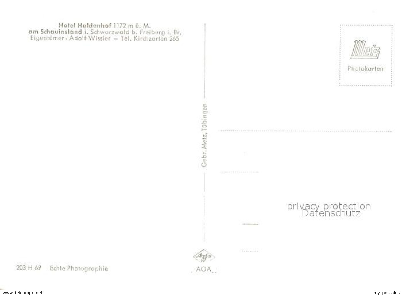 72958510 Schauinsland Hotel Haldenhof  Schauinsland - Other & Unclassified