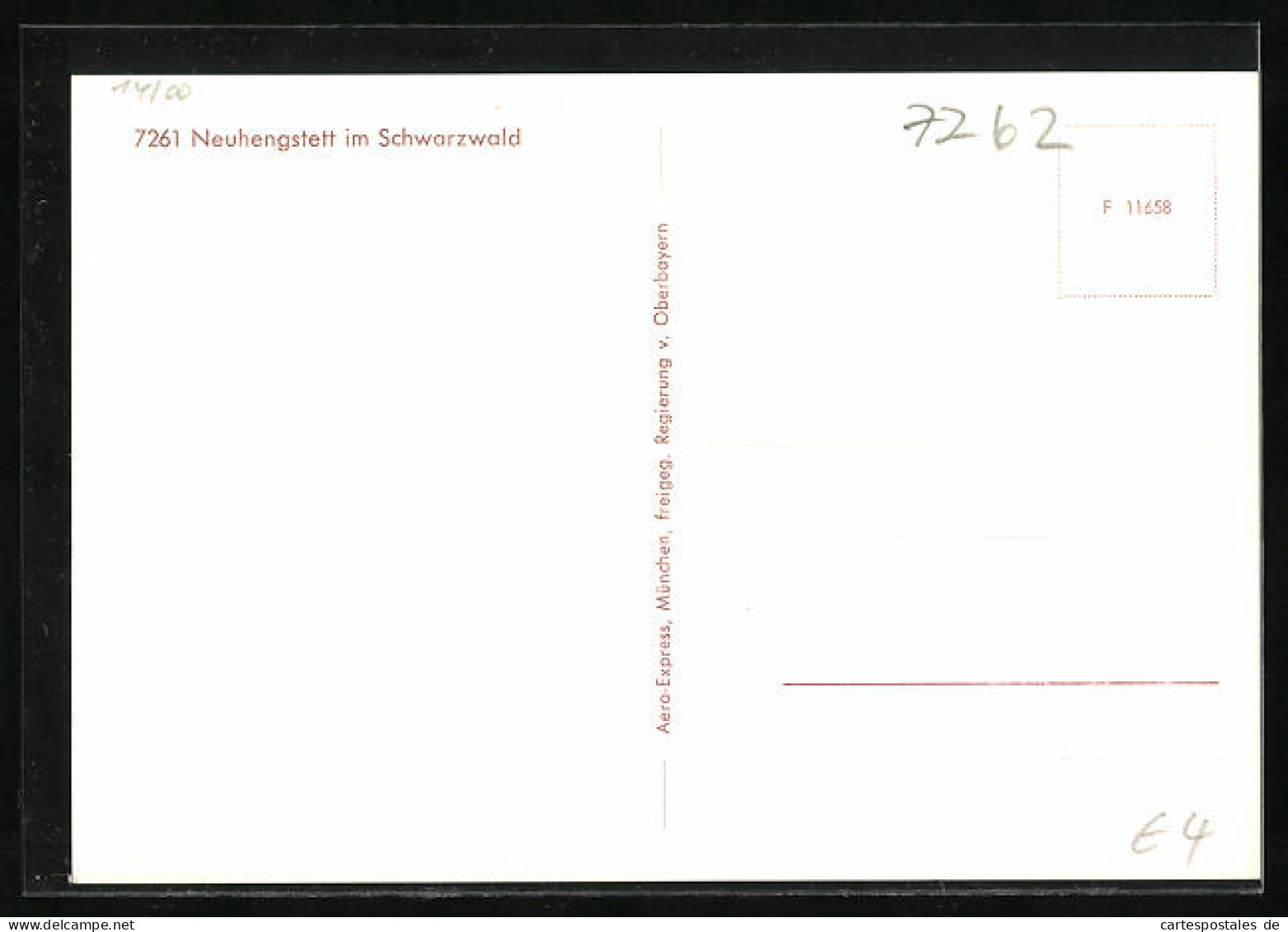 AK Neuhengstett /Schwarzwald, Gesamtansicht Aus Der Vogelschau  - Andere & Zonder Classificatie