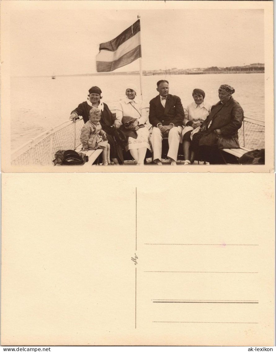 Swinemünde Świnoujście Familie Auf Der Fähre 1929 Privatfoto Foto - Pommern