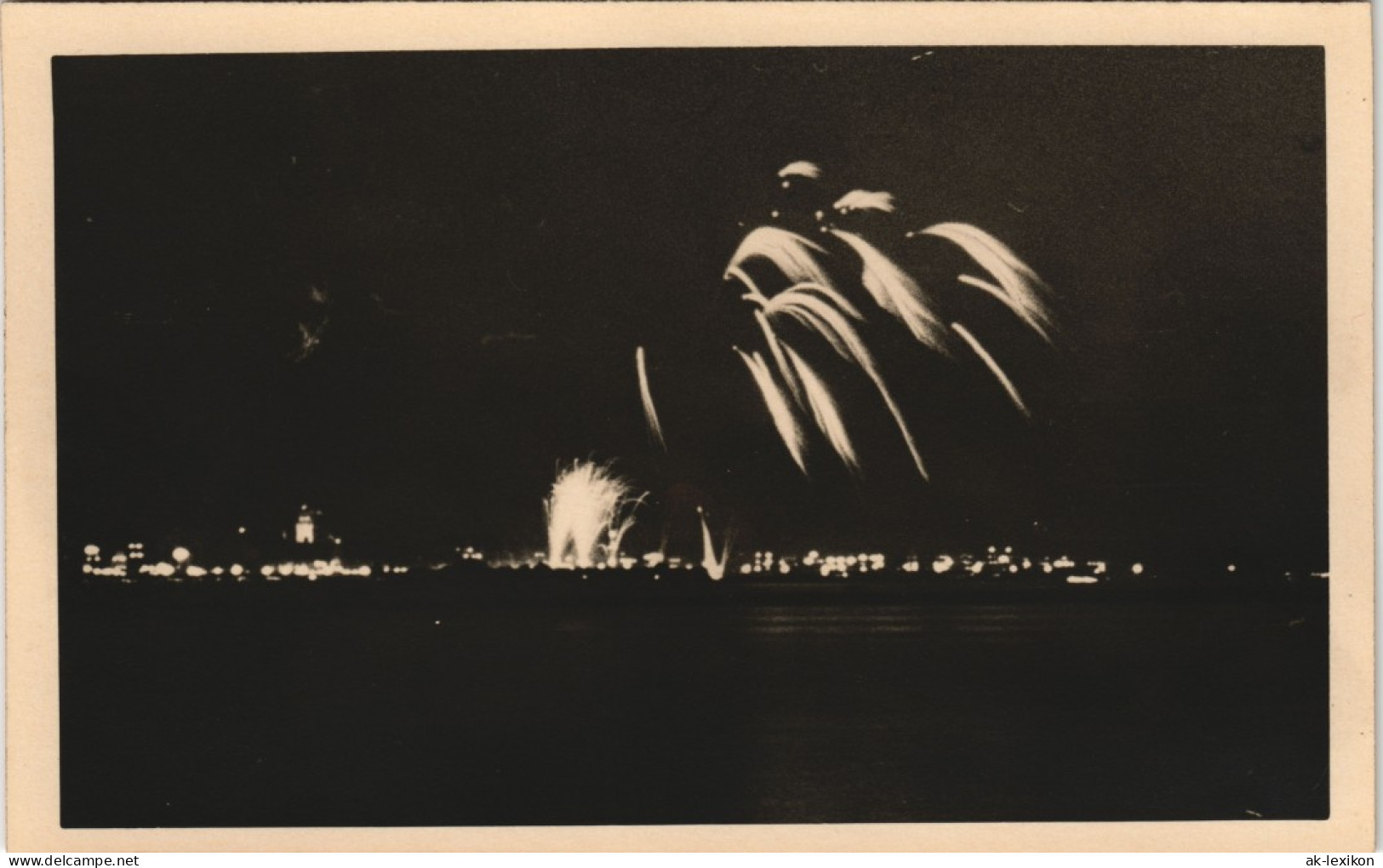 Swinemünde Świnoujście Feuerwerk Nacht Promenade 1929 Privatfoto Foto - Pommern