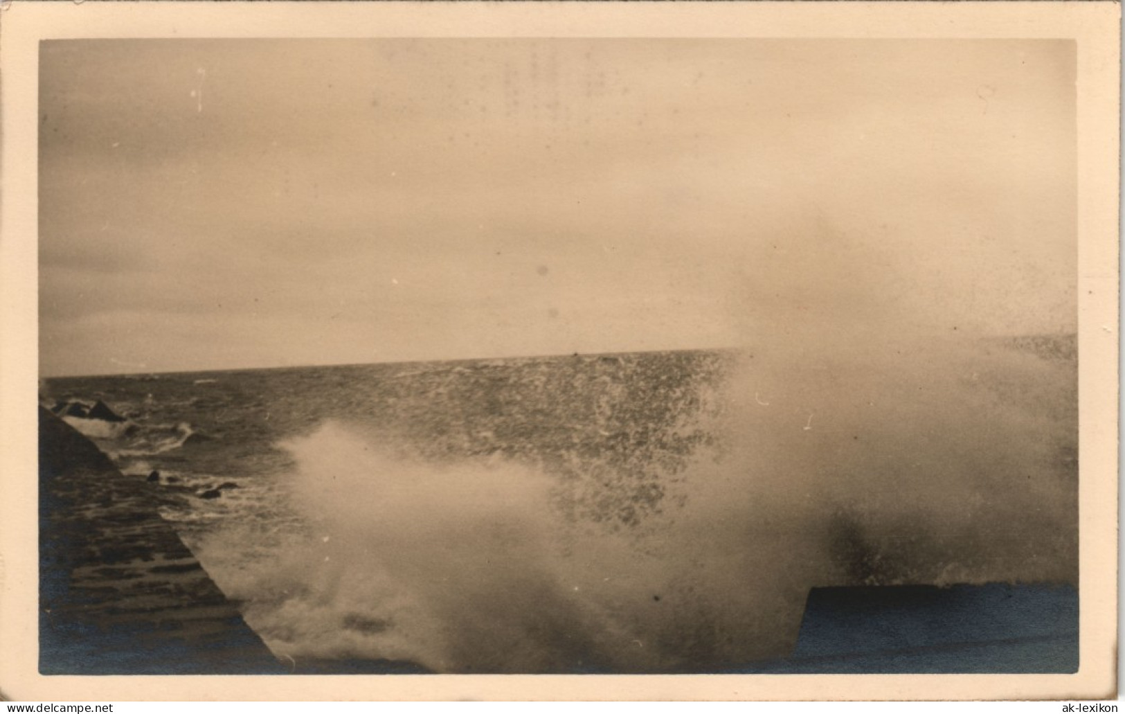 Osternothafen Swinemünde Warszów Świnoujście Stürmische Mole 1929 Privatfoto - Pommern