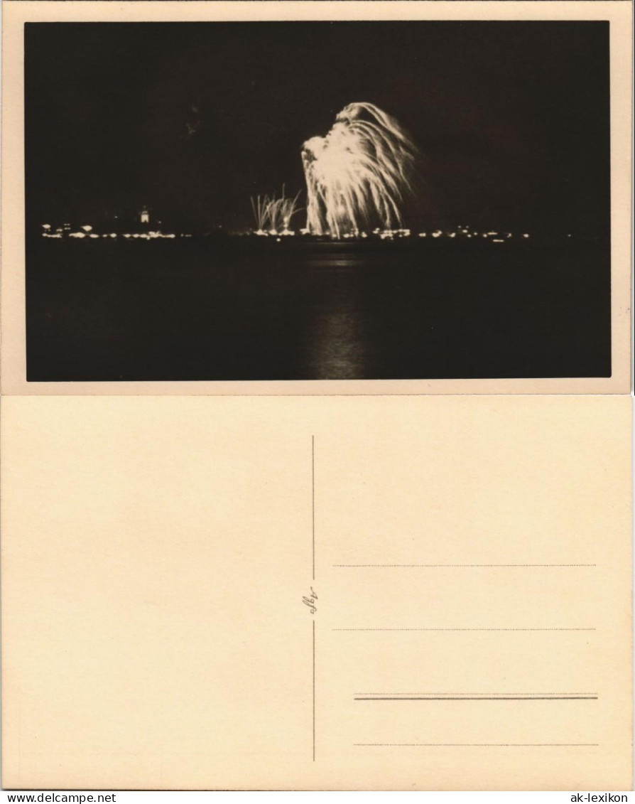 Swinemünde Świnoujście Kurhaus Feuerwerk Bei Nacht 1929 Privatfoto Foto - Pommern