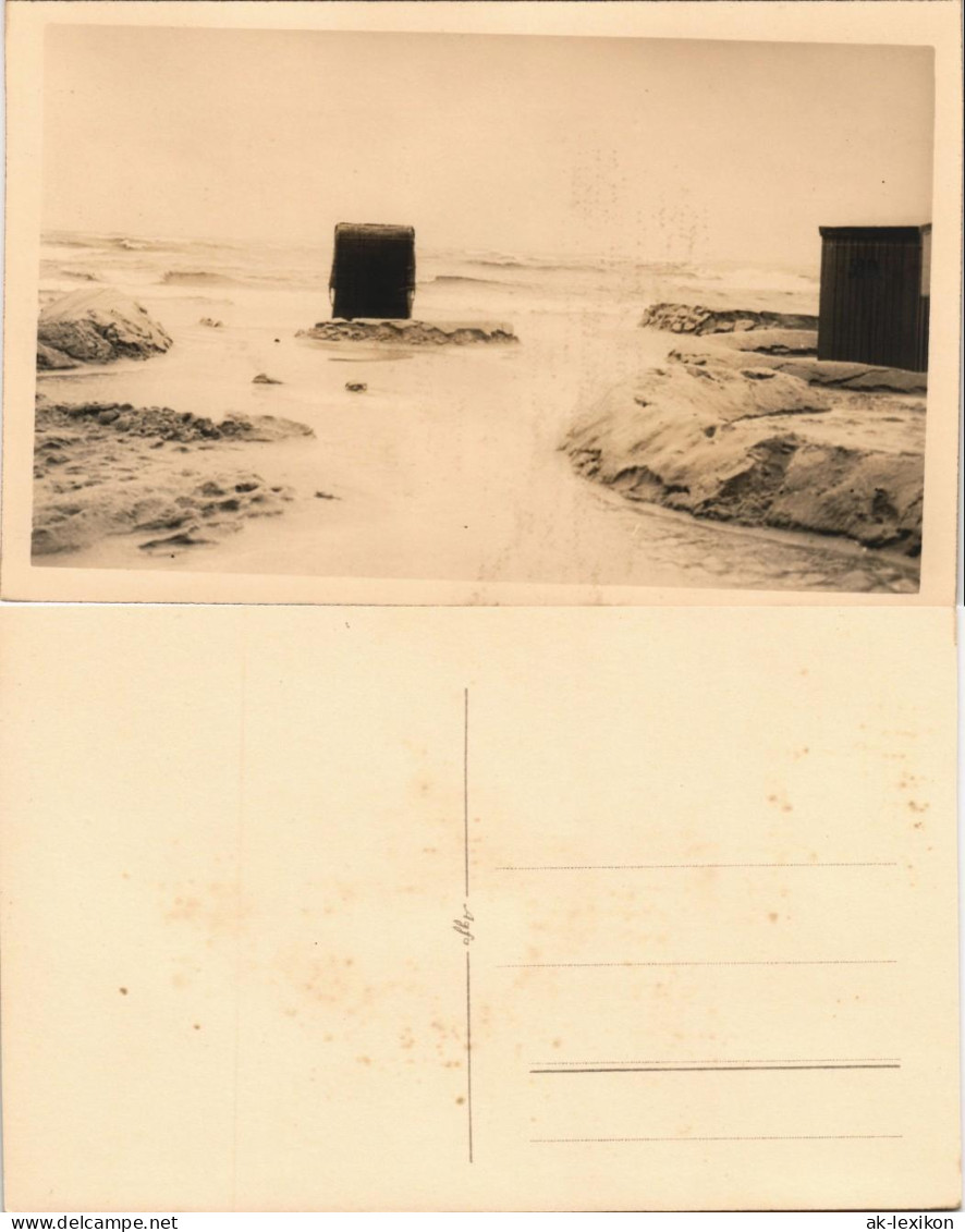 Foto Swinemünde Świnoujście Strand Nach Der Flut 1929 Privatfoto - Pommern