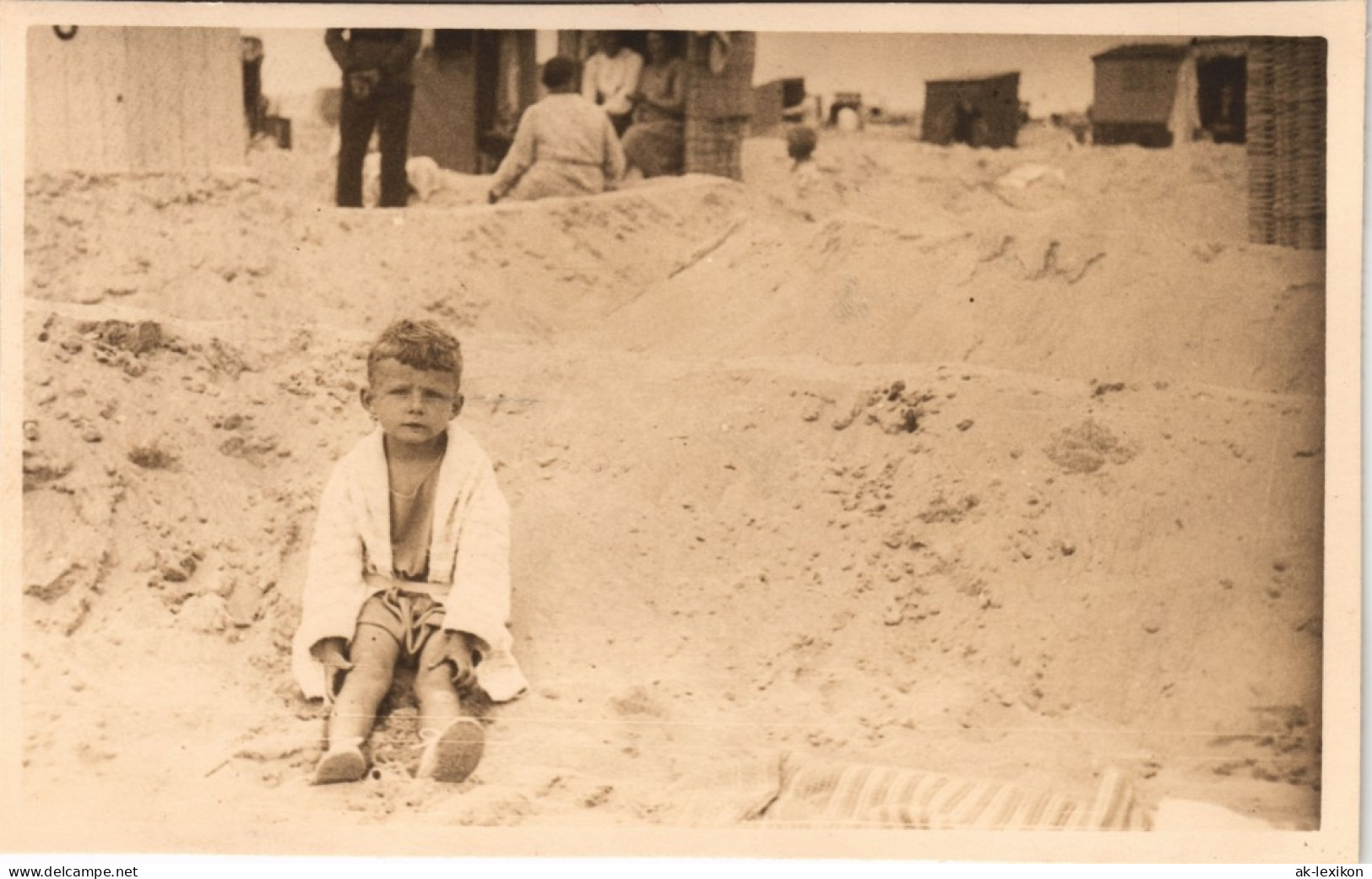 Foto Swinemünde Świnoujście Kind Am Strand 1929 Privatfoto Foto - Pommern