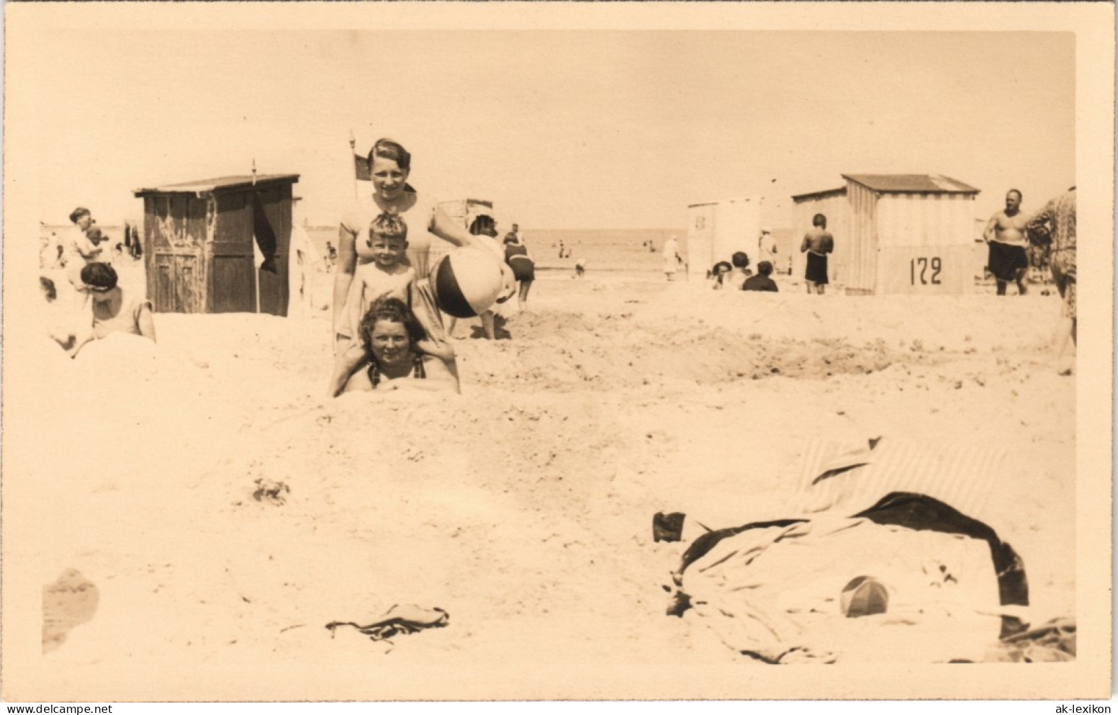 Swinemünde Świnoujście Strand, Strandspiele 1929 Privatfoto Foto - Pommern