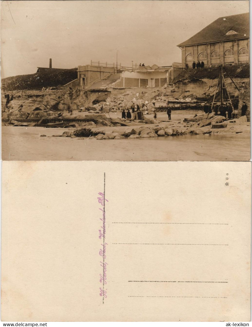 Foto Westerland-Sylt Durch Sturm Zerstörte Anlagen 1911 Foto - Other & Unclassified