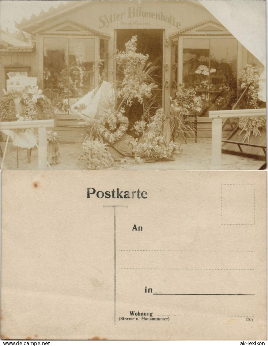 Westerland-Sylt Sylter Blumenhalle - Hansen Privatfotokarte 1911 Foto - Other & Unclassified