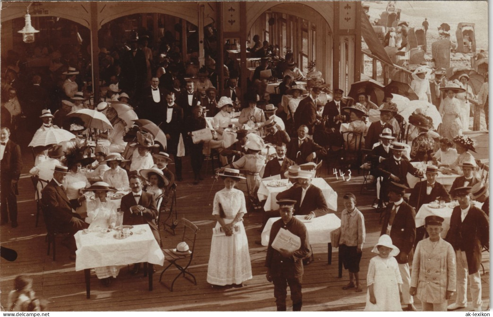 Ansichtskarte Westerland-Sylt Feine Herrschaften Im Strandrestaurant 1911 - Autres & Non Classés