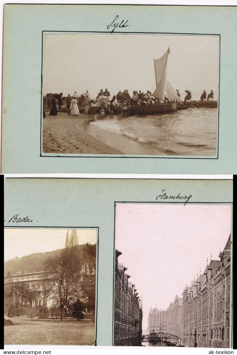 Westerland-Sylt Strand, Segelboot Landung CDV Kabinettfoto 1890 Kabinetfoto - Andere & Zonder Classificatie