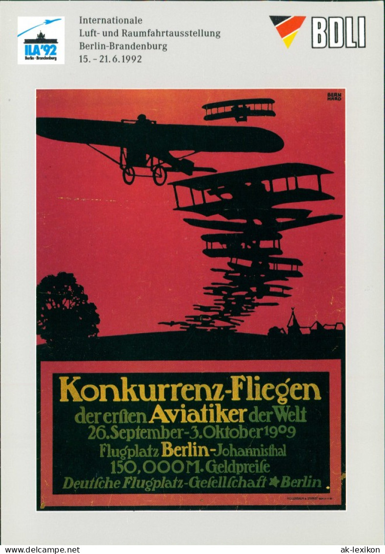 Ansichtskarte Berlin ILA Historisches Plakat Sonderstempel 1992 - Andere & Zonder Classificatie