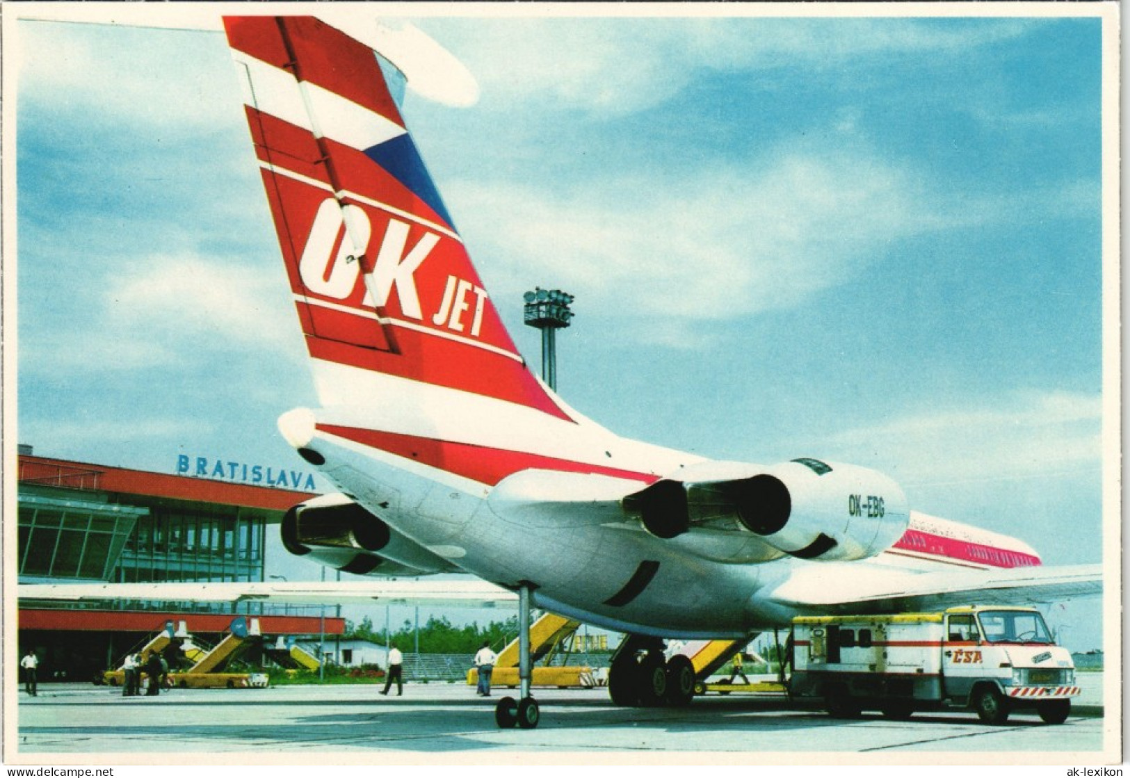 Postcard Pressburg Bratislava OK JET LETIŠTE Flugwesen - Flugzeuge 1992 - Slovakia