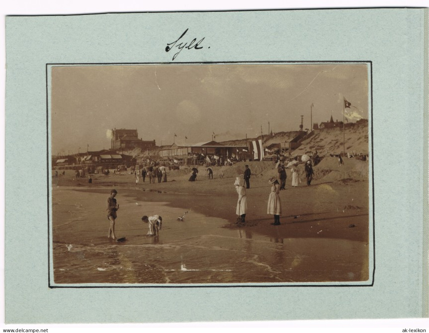 Westerland-Sylt Strandleben Restaurant CDV Kabinettfoto 1890 Privatfoto Foto - Autres & Non Classés