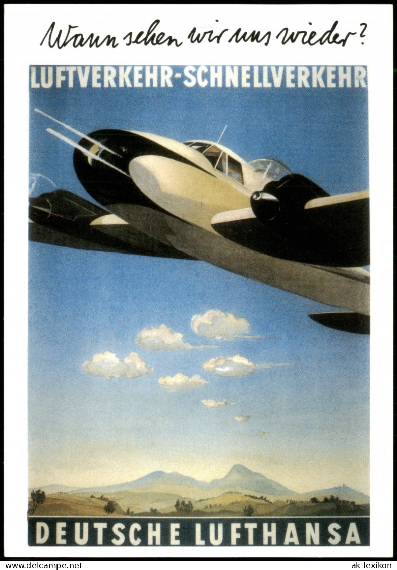 Ansichtskarte  Flugwesen Flugzeug Lufthansa Luftverkehr-Schnellverkehr 2000 - 1946-....: Ere Moderne