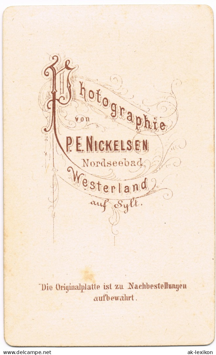 Ansichtskarte Sylt Insel Sylt - Strand Und Dünen 1886 Kabinettfoto - Other & Unclassified