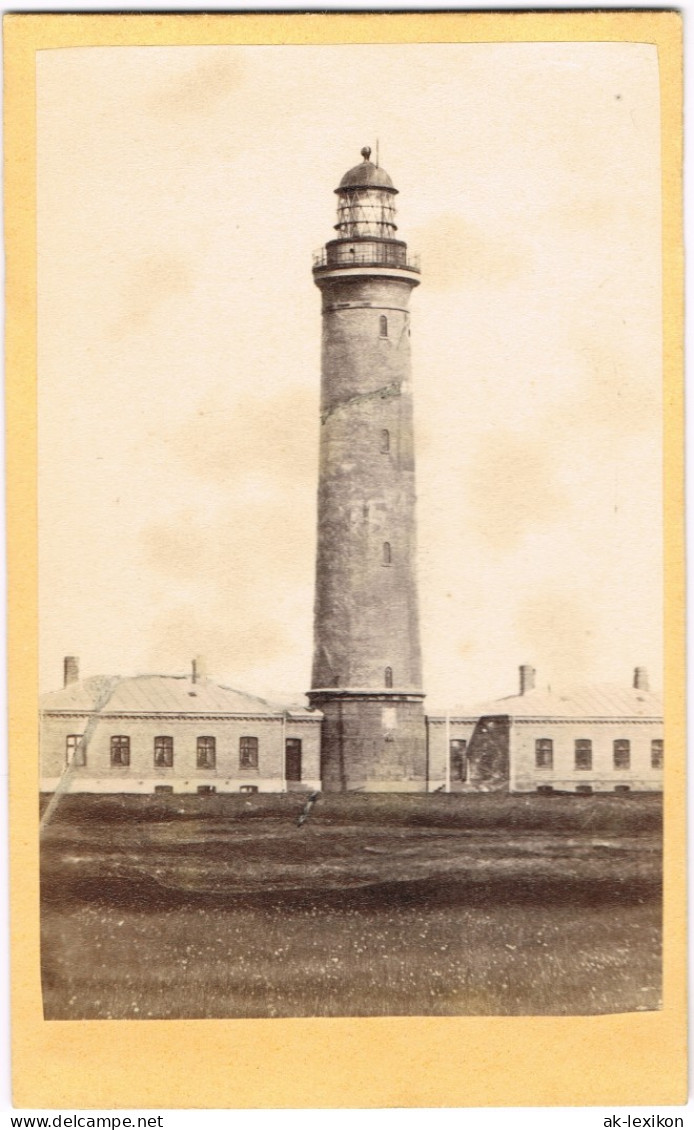 Wenningstedt-Braderup (Sylt) Leuchtturm - CDV Privatfoto 1872 Kabinettfoto - Autres & Non Classés