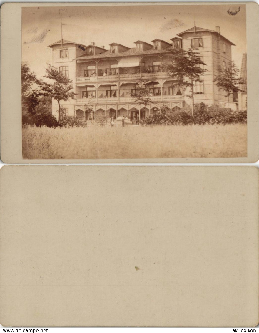 Westerland-Sylt Rückseite Hotel - CDV 1881 Privatfoto Kabinettfoto - Other & Unclassified