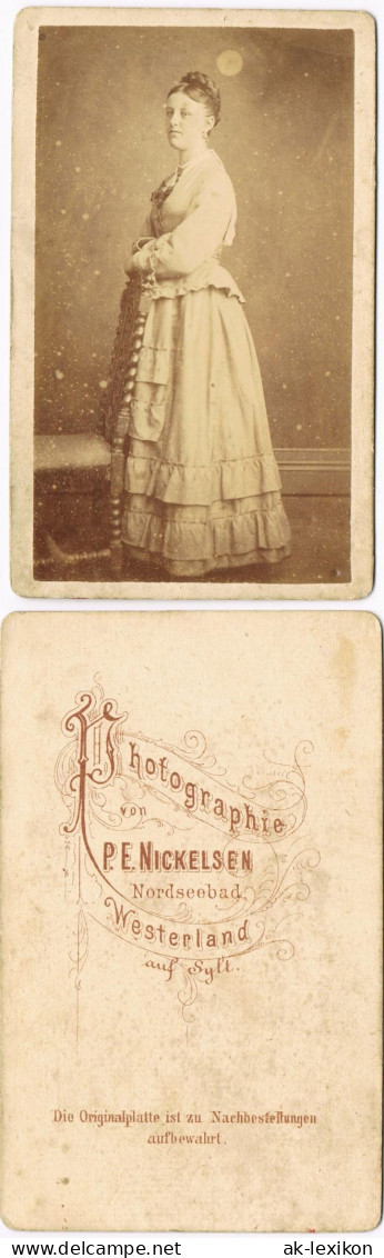 Foto Sylt Insel Sylt Frau Kabinettfoto Atelierfoto 1885 Foto - Other & Unclassified