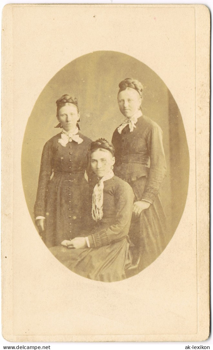 Sylt Junge Frauen In Tracht, Photo Nickelsen Westerland CDV 1886 Kabinettfoto - Sonstige & Ohne Zuordnung