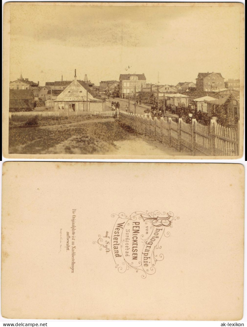 Ansichtskarte Westerland-Sylt Strandstraße , Kiosk CDV Kabinettfoto 1890 - Otros & Sin Clasificación