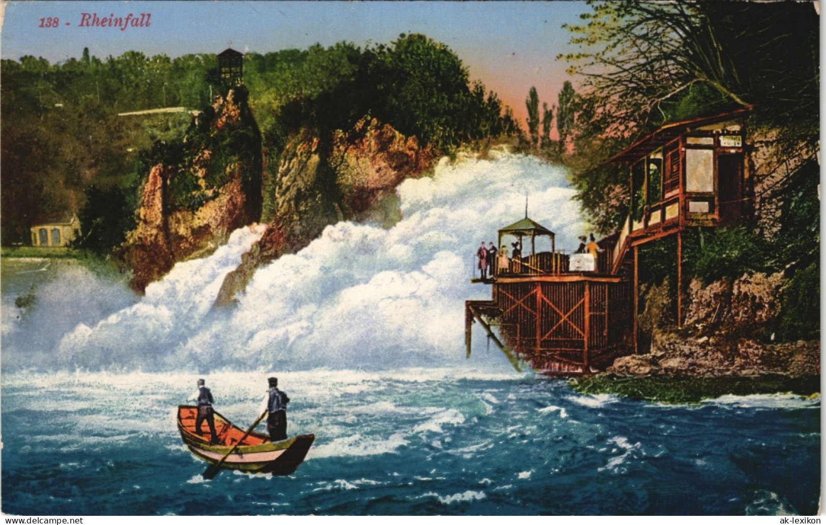 Ansichtskarte Neuhausen Am Rheinfall Rheinfall, Aussichtspunkt 1912 - Sonstige & Ohne Zuordnung