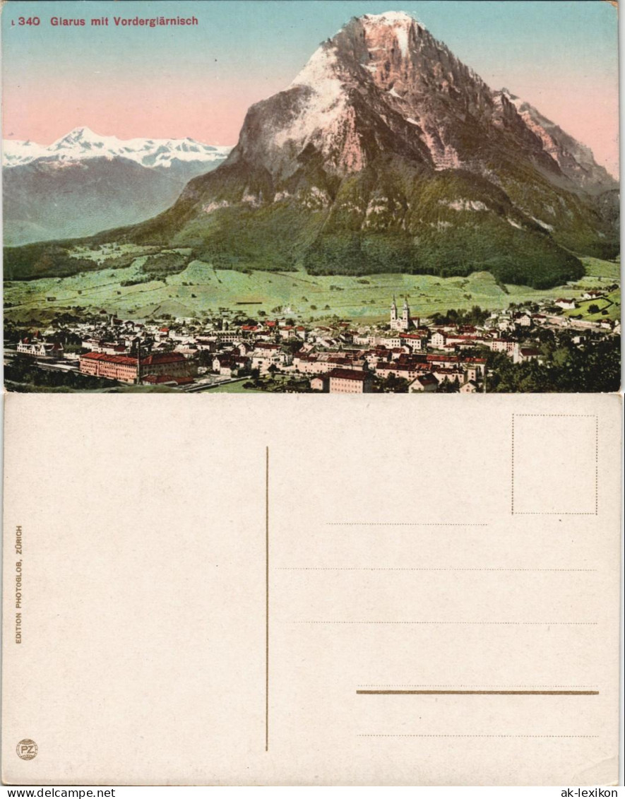 Glarus Glaris | Glarona | Glaruna | Claruna Glarus Mit Vorderglärnich 1909 - Andere & Zonder Classificatie