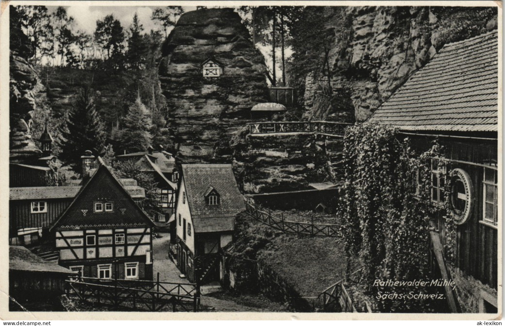 Ansichtskarte Rathewalde Gasthaus Rathewalder Mühle 1932 - Autres & Non Classés