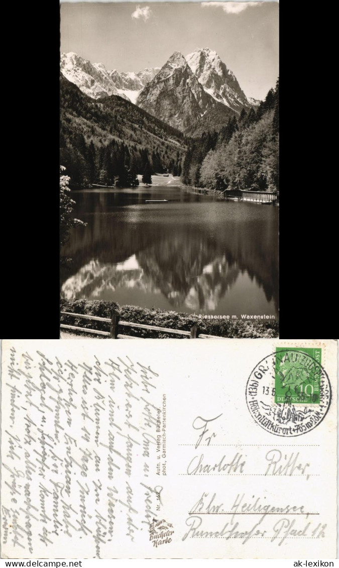 Ansichtskarte Grainau Waxenstein (Wettersteingebirge) Seeschwimmbad 1959 - Sonstige & Ohne Zuordnung