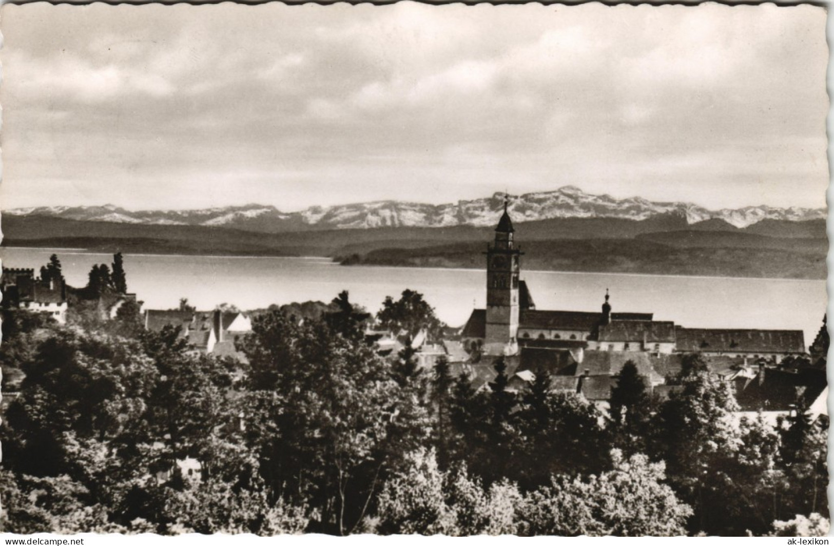 Ansichtskarte Überlingen Stadt Und Alpen 1962 - Ueberlingen