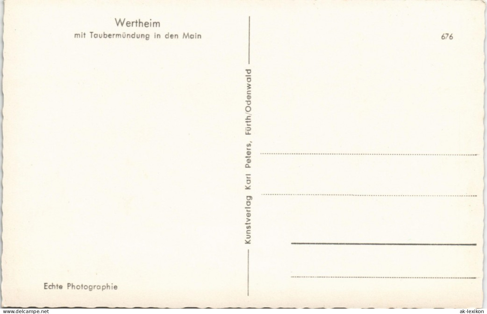Ansichtskarte Wertheim Stadt, Bahnhof - Colorierte Foto AK 1959 - Wertheim