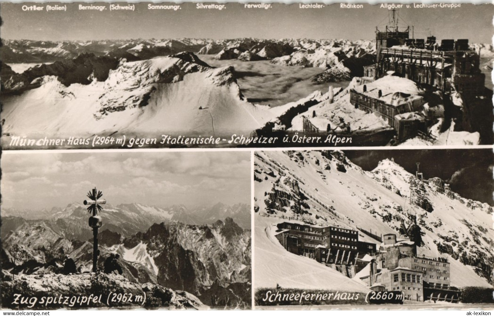 Ansichtskarte Grainau Münchner Haus (Zugspitze) 3 Bild Winter 1965 - Sonstige & Ohne Zuordnung